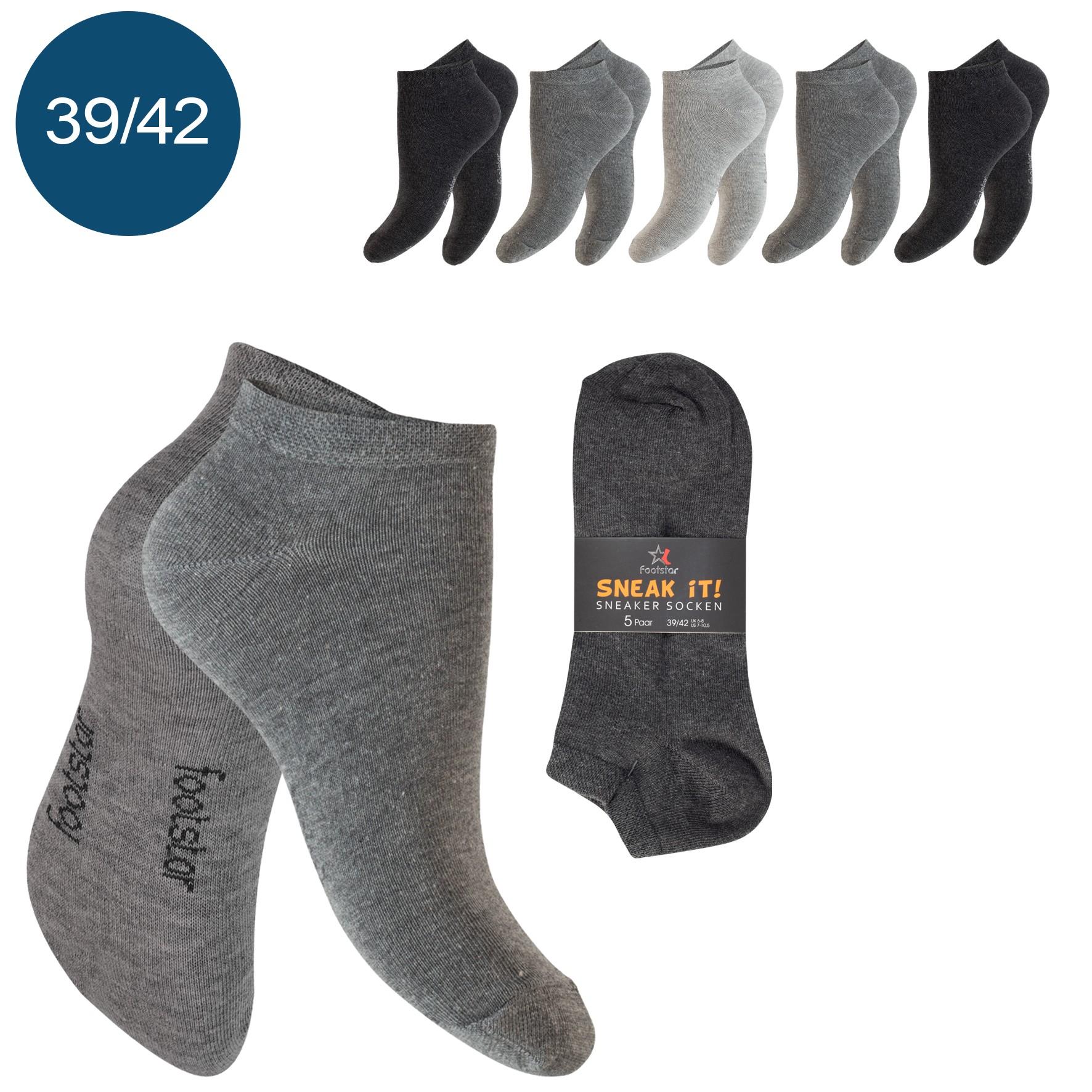Ponožky snížené NS80050, vel. 39-42 šedé mix FOOTSTAR