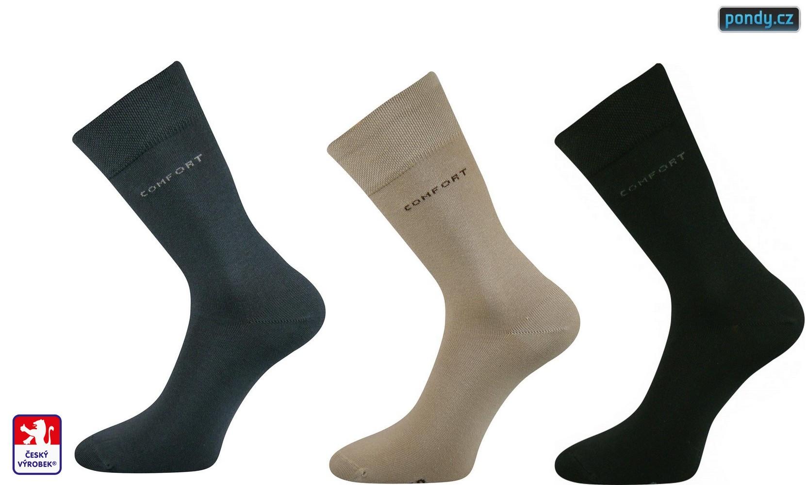 Ponožky pánské oblekové COMFORT R54 PONDY.CZ-klasické ponožky PONDY