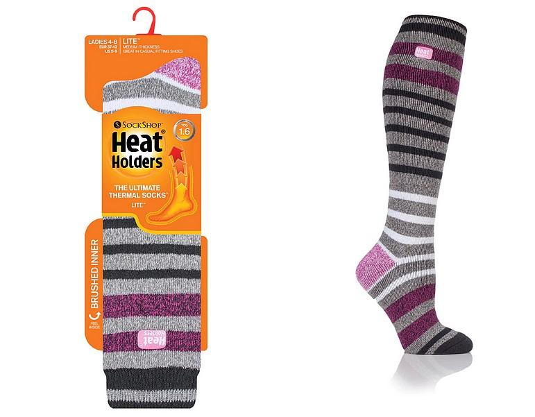 HEAT HOLDERS Podkolenky LITE LONG MEDIUM STRIPE LTLHH561GRY HEAT HOLDERS HEAT HOLDERS Podkolenky LITE LONG MEDIUM STRIPE LTLHH561GRY HEAT HOLDERS