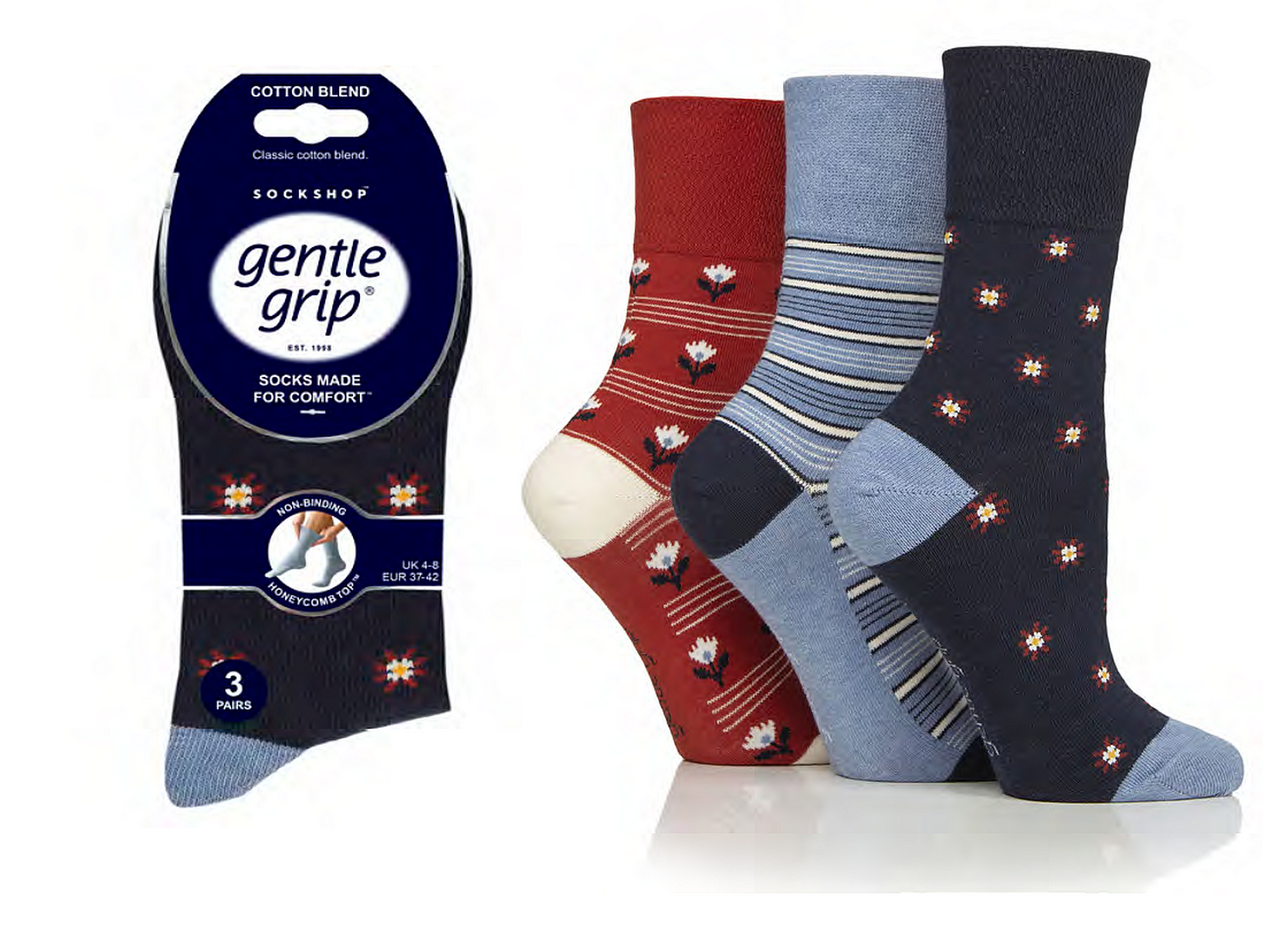 Dámské ponožky volný lem GENTLE GRIP SOLRH274, vel. 37-42 GENTLE GRIP-nesvíravý lem Dámské ponožky volný lem GENTLE GRIP SOLRH274, vel. 37-42 GENTLE GRIP-nesvíravý lem