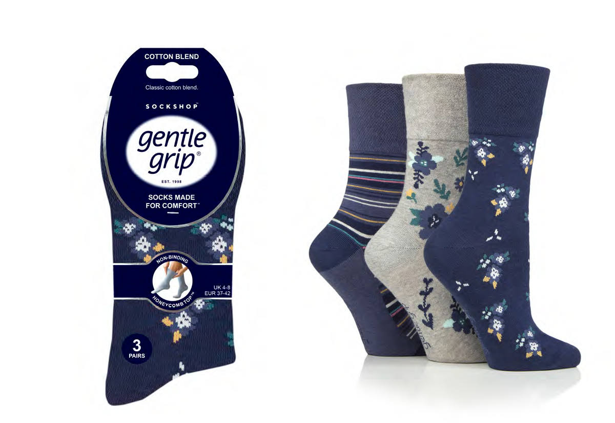 Dámské ponožky volný lem GENTLE GRIP SOLRH249, vel. 37-42 GENTLE GRIP-nesvíravý lem