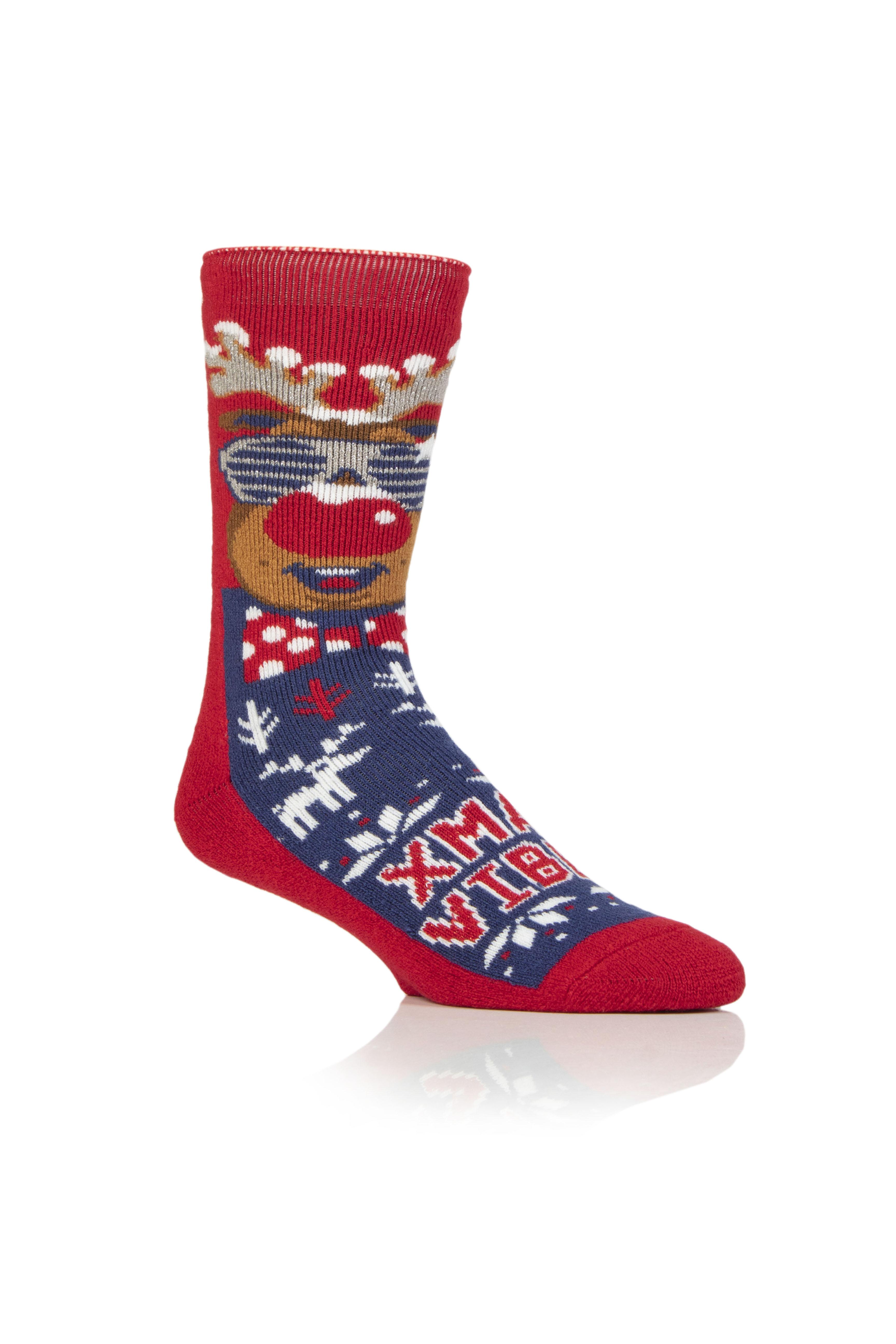 HEAT HOLDERS Ponožky LITE XMAS vánoční MEDIUM pánské JAZZY RUDOLF HEAT HOLDERS