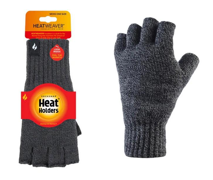 CENOVÁ AKCE HEAT HOLDERS PÁNSKÉ rukavice bez konečků prstů, vel. UNI antracit HEAT HOLDERS
