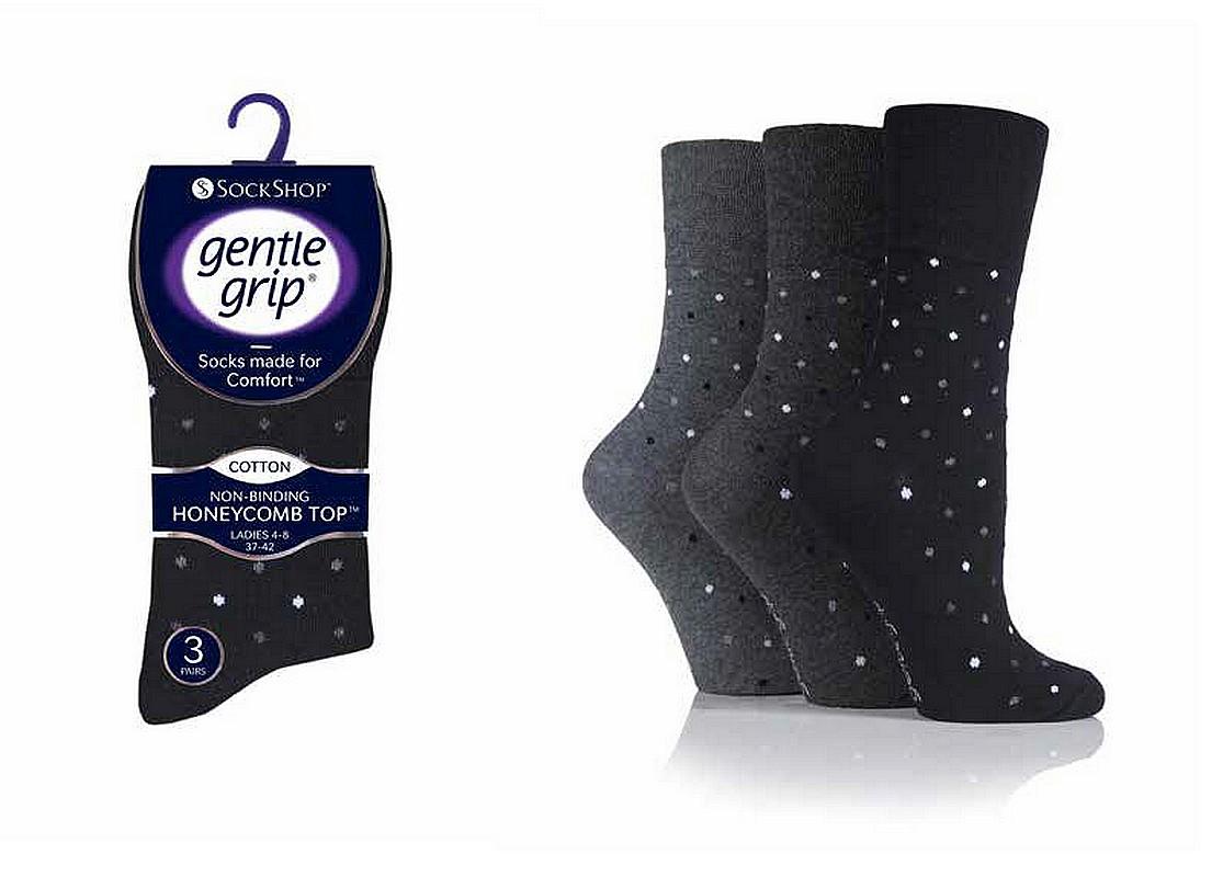 Dámské ponožky volný lem GENTLE GRIP SOLRH144, vel. 37-42 GENTLE GRIP-nesvíravý lem