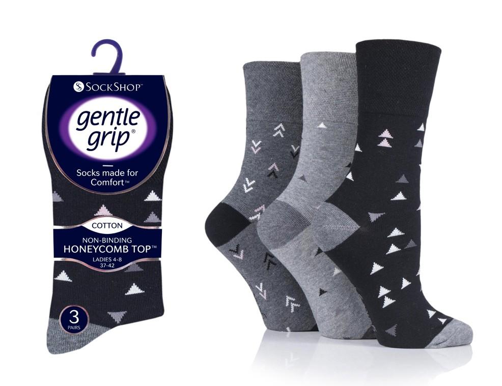 Dámské ponožky volný lem GENTLE GRIP SOLRH193, vel. 37-42 GENTLE GRIP-nesvíravý lem