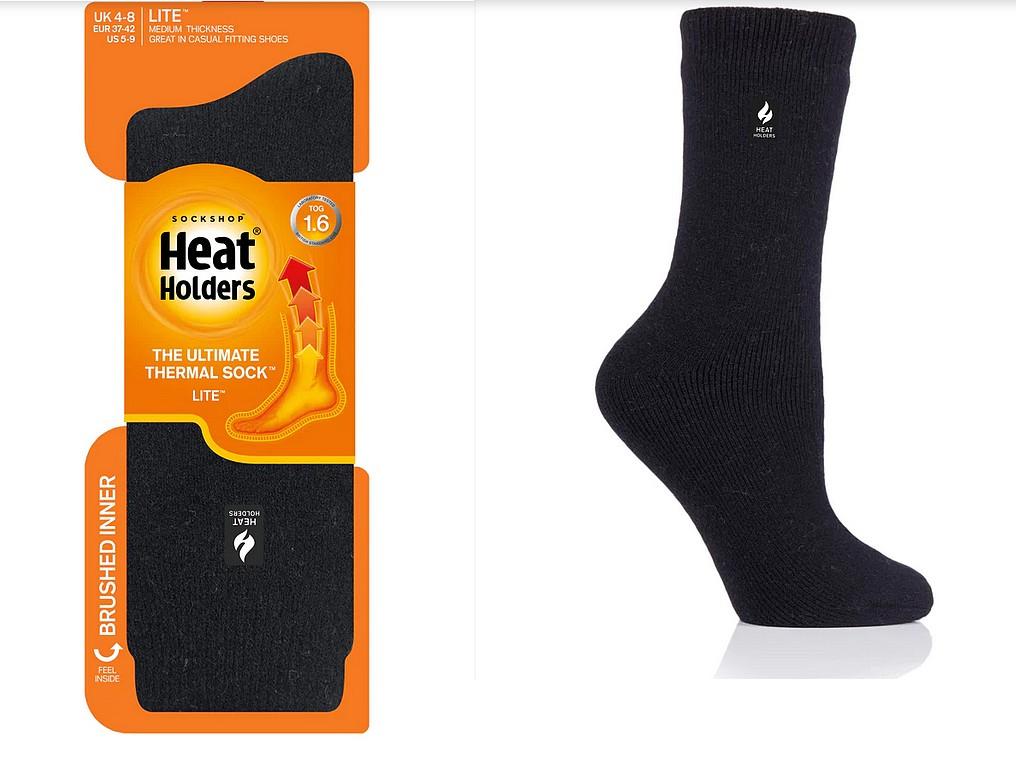 HEAT HOLDERS LITE MEDIUM ponožky, vel. 37-41 černé HEAT HOLDERS