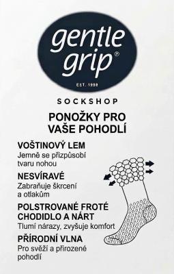 GENTLE GRIP-nesvíravý lem: Pánské ponožky s vlnou volný lem bez gumiček WOOL WALKER GENTLE GRIP SOMRW11, vel. 39-45